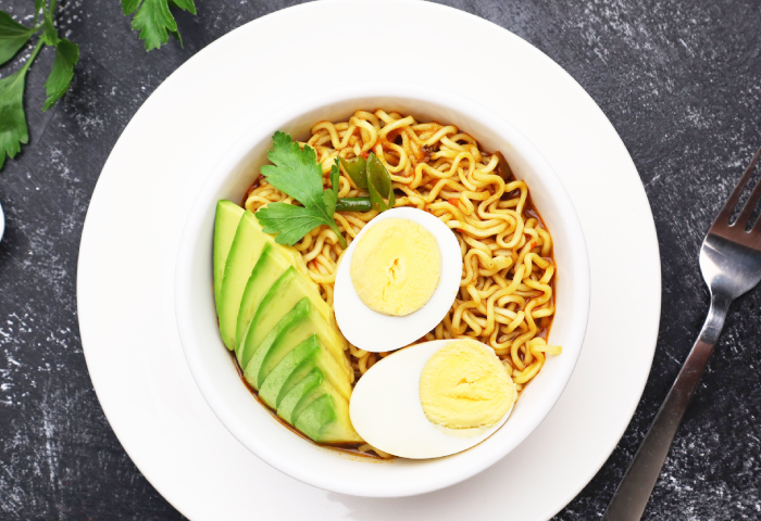 Noodles With Egg & Avocado